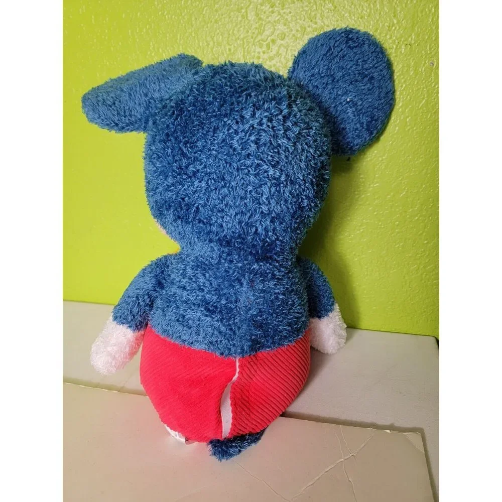Disney Parks Weighted Emotional Support Blue Mickey Mouse Plush Doll Toy 14